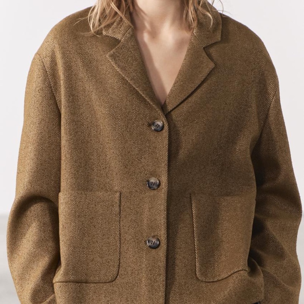 NWT Zara herringbone jacket - Picture 4 of 13